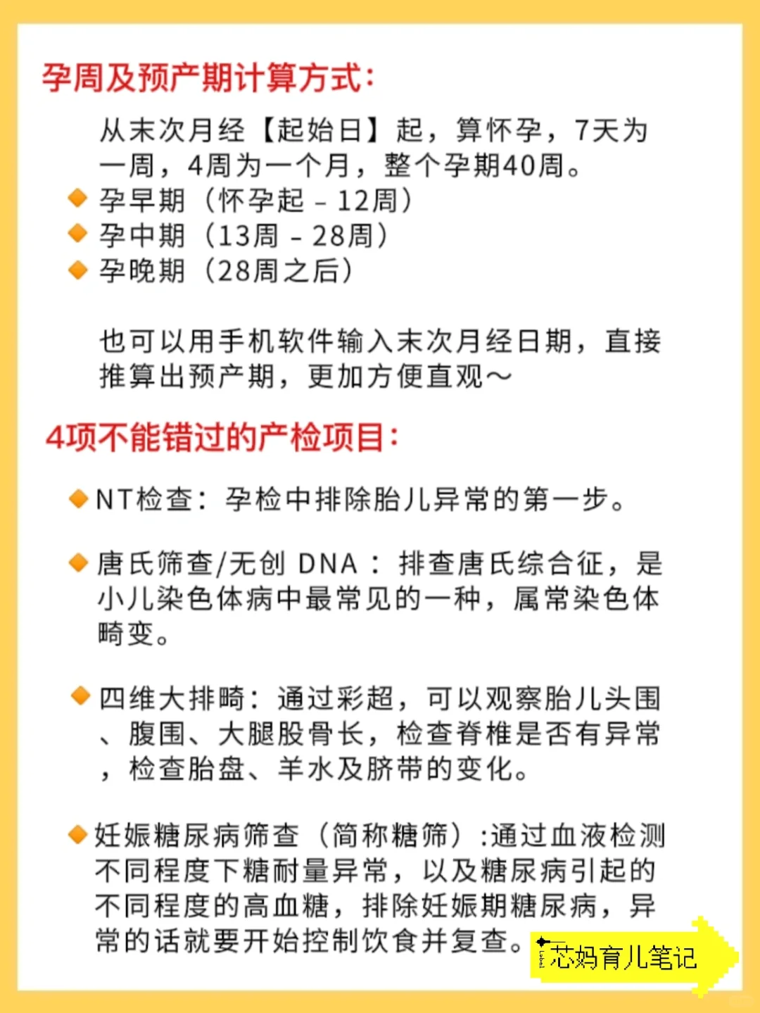 超全孕期产检时间表！附孕检注意事项