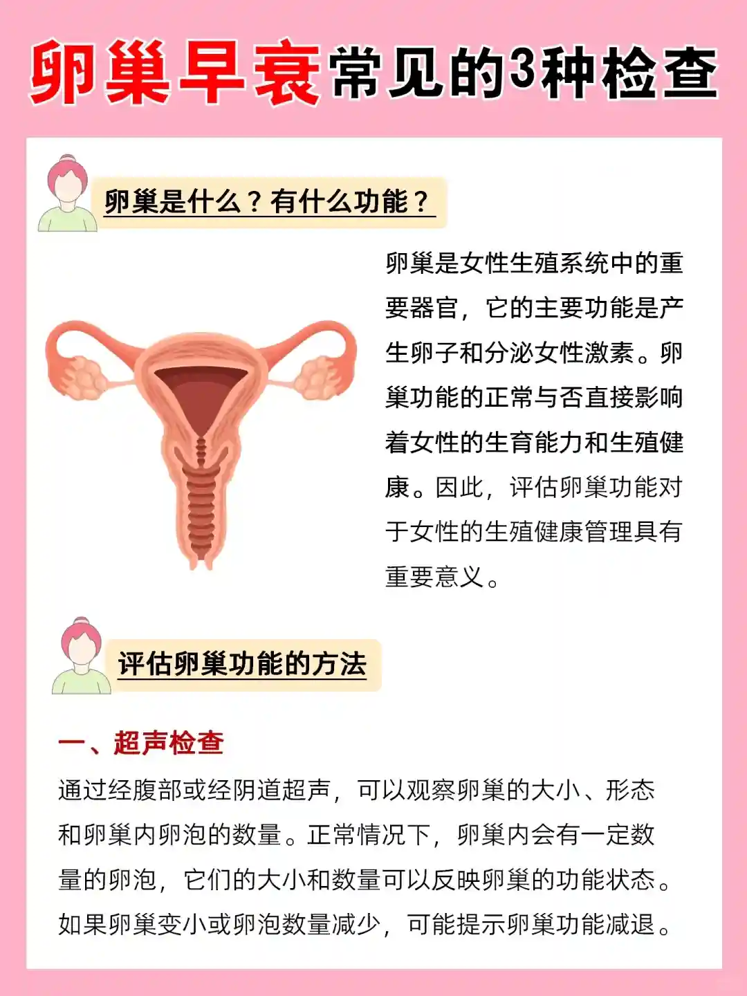 卵巢早衰常见的3种检查,转给所有女生快重视起来！