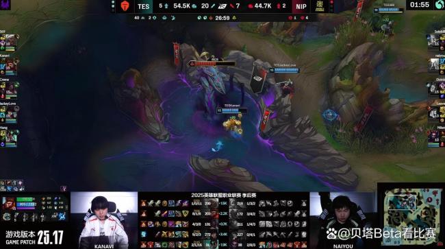 TES3-1击败NIP晋级胜者组！doinb发条效果不佳，小奶油阿卡丽乱杀 TES强势晋级胜者组