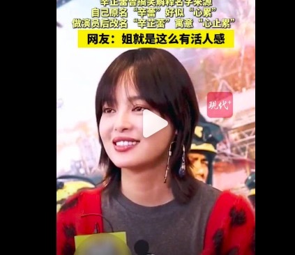 辛芷蕾是艺名寓意“心止累” 姐好有活人感